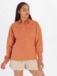 Marmot Bluza "Rugby" w kolorze pomarańczowym rozmiar: M. Pomarańczowe bluzy damskie Marmot, m, bez wzorów, bez kaptura. Za 144.92 zł.