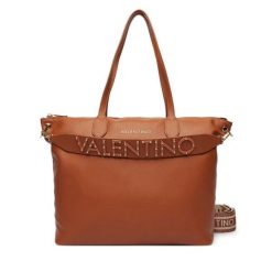 Torebka Valentino. Brązowe shopper bag Valentino, bez wzorów, bez dodatków. Za 719.99 zł.