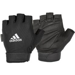 Rękawice fitness z regulacją Essential. Czarne rękawiczki damskie Adidas, bez wzorów. Za 96.99 zł.