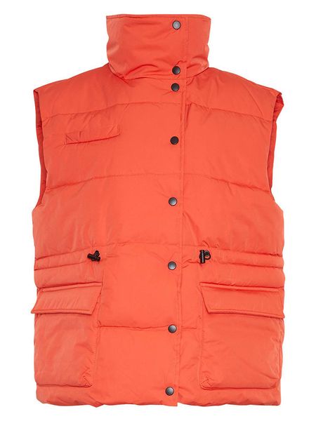 MOSS COPENHAGEN Kamizelka pikowana "Pavinaria" w kolorze pomarańczowym rozmiar: S/M. Pomarańczowe kamizelki damskie Moss Copenhagen, m, bez wzorów, bez kaptura. Za 255.34 zł.