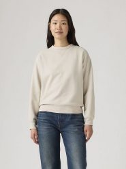 Levi's Sweter w kolorze kremowym rozmiar: M. Brązowe swetry klasyczne damskie Levi's, m, z bawełny, bez kołnierzyka. Za 131.45 zł.