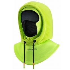 Dwuwarstwowa czapka rowerowa unisex, wiatroszczelna i ciepła. Żółte czapki damskie ROCKBROS, na zimę, bez wzorów, z elastanu. Za 115.60 zł.