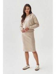 TATUUM Spódnica dzianinowa w kolorze beżowym rozmiar: L. Brązowe spódnice damskie TATUUM, l, bez wzorów, z dzianiny, midi. Za 100.52 zł.