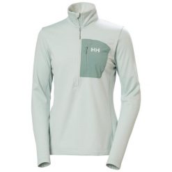 Bluza damska z zamkiem 1/2 Helly Hansen Versalite Fleece. Zielone bluzy damskie Helly Hansen, uniwersalny, bez wzorów, z elastanu, bez kaptura. Za 252.20 zł.