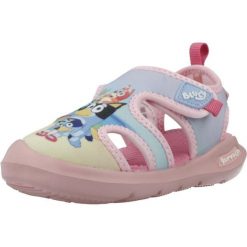 Sandały GARVALIN 262850G Rose. Czerwone sandały damskie Garvalin, bez wzorów, z tkaniny, bez obcasa, bez zapięcia. Za 134.99 zł.