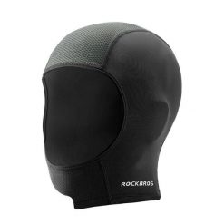 Czapka / Podkładka na kask z jedwabiu chłodzącego UPF50+. Czarne czapki damskie ROCKBROS, bez wzorów, z jedwabiu. Za 47.60 zł.