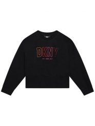 DKNY Bluza D35S94 S Czarny Regular Fit. Czarne bluzy dziewczęce DKNY, bez wzorów, z wiskozy, bez ramiączek, bez kaptura. Za 219.99 zł.