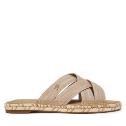 Espadryle Tommy Hilfiger. Brązowe espadryle damskie Tommy Hilfiger, bez wzorów, bez obcasa. Za 219.99 zł.