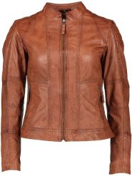 7eleven Skórzana kurtka "Begona" w kolorze jasnobrązowym rozmiar: 36. Brązowe kurtki damskie 7eleven, bez wzorów, ze skóry, bez kaptura. Za 434.99 zł.