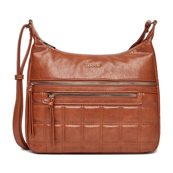 Torebka Lasocki. Brązowe listonoszki damskie Lasocki, bez wzorów, bez dodatków. Za 169.99 zł.