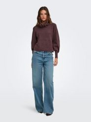 ONLY Sweter w kolorze brązowym rozmiar: S. Brązowe golfy damskie Only, s, bez kołnierzyka. Za 85.45 zł.