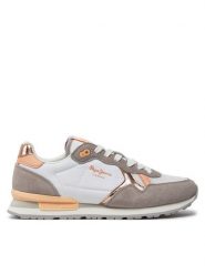 Pepe Jeans Sneakersy Brit Heritage W PLS31474 Biały. Białe obuwie sportowe damskie Pepe Jeans, z jeansu, bez zapięcia. Za 259.99 zł.