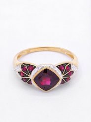 DIAMANTA Złoty pierścionek "Yassmine" z diamentami rozmiar: 50. Żółte pierścionki damskie DIAMANTA, z diamentem, złote. Za 2,870.99 zł.