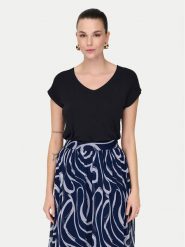 ONLY T-Shirt Rilla 15315776 Czarny Regular Fit. Czarne t-shirty damskie Only, s, bez wzorów, z wiskozy, bez kołnierzyka. Za 69.99 zł.