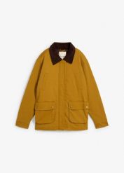 Parka oversize. Zielone parki damskie bonprix, ze sztruksu, bez kaptura. Za 299.99 zł.