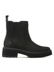 Timberland Sztyblety Carnaby Cool Basic Chlsea TB0A5NPK0151 Czarny. Czarne botki damskie Timberland, z nubiku, bez obcasa, na płaskiej podeszwie, bez zapięcia. Za 589.99 zł.