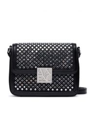 Armani Exchange Torebka XW003374 AF26449 MC009 Czarny. Czarne listonoszki damskie Armani Exchange, bez wzorów, ze skóry, bez dodatków. Za 614.99 zł.
