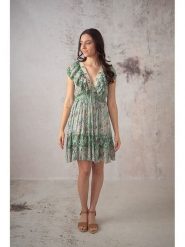 Lula Natura Sukienka w kolorze khaki rozmiar: onesize. Brązowe sukienki damskie Lula Natura, bez wzorów, z wiskozy, bez ramiączek. Za 158.10 zł.