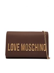 LOVE MOSCHINO Torebka JC4103PP1PKD0300 Brązowy. Brązowe torebki wieczorowe damskie Love Moschino, bez wzorów, ze skóry, bez dodatków. Za 699.99 zł.