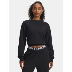 Bluza Damska UA Icon Vida Flc Crew 6003675-004. Czarne bluzy damskie Under Armour, bez wzorów, bez kaptura. Za 145.99 zł.