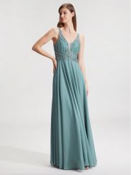 Hey Kyla Sukienka wieczorowa 5AG015HK Niebieski Regular Fit. Niebieskie sukienki damskie Hey Kyla, bez wzorów, z syntetyku, wizytowe, bez ramiączek. Za 589.99 zł.
