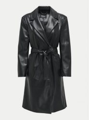 ONLY Płaszcz przejściowy Bina 15326827 Czarny Regular Fit. Czarne płaszcze damskie Only, m, bez wzorów, ze skóry, bez kaptura. Za 119.99 zł.