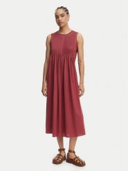 Weekend Max Mara Sukienka codzienna Ricordo 2615621022 Bordowy Regular Fit. Czerwone sukienki damskie Weekend Max Mara, bez wzorów, z bawełny, bez ramiączek. Za 949.99 zł.