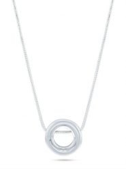 Eclat d'Argent Srebrny naszyjnik z zawieszką - dł. 39 cm rozmiar: onesize. Szare naszyjniki damskie Eclat d'Argent, srebrne. Za 264.15 zł.