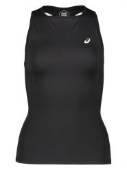 Asics Top sportowy w kolorze czarnym rozmiar: S. Czarne koszulki sportowe damskie Asics, s, bez wzorów, z materiału, bez ramiączek, outdoorowe. Za 73.93 zł.