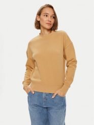 Calvin Klein Bluza Nano Logo K20K207213 Beżowy Relaxed Fit. Brązowe bluzy damskie Calvin Klein, s, bez wzorów, z bawełny, bez kaptura. Za 419.99 zł.