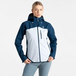 Kurtka turystyczna przeciwdeszczowa damska Mountain Series 2.0. Żółte kurtki damskie Dare 2b, bez wzorów, bez kaptura. W wyprzedaży za 499.99 zł.