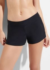 Szorty kąpielowe z figami wewnętrznymi. Czarne bikini bonprix, bez wzorów. Za 67.99 zł.