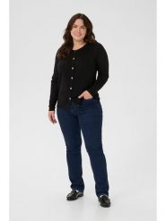 KAFFE curve Kardigan "Regina" w kolorze czarnym rozmiar: S. Czarne kardigany damskie KAFFE curve, s, bez wzorów. Za 86.99 zł.