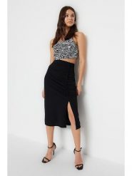 Trendyol Spódnica w kolorze czarnym rozmiar: S. Czarne spódnice damskie Trendyol, s, bez wzorów, z bawełny, midi. Za 57.20 zł.