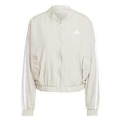 Kurtka damska adidas Essentials 3-stripes. Brązowe kurtki sportowe damskie Adidas, s, bez wzorów, z dresówki, bez kaptura. Za 276.50 zł.