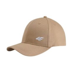 Czapka z daszkiem 4F. Brązowe czapki z daszkiem damskie 4F, bez wzorów, z bawełny. Za 53.99 zł.