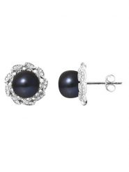 Pearl Addict Srebrne kolczyki-wkrętki z perłami rozmiar: onesize. Czarne kolczyki damskie Pearl Addict, z cyrkonią, srebrne. Za 252.99 zł.