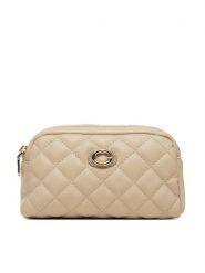 Guess Kosmetyczka PW7549 P5436 Beżowy. Brązowe kosmetyczki damskie Guess, z aplikacjami, ze skóry. Za 129.99 zł.