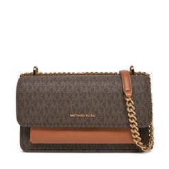 Torebka MICHAEL Michael Kors. Brązowe torebki wieczorowe damskie MICHAEL Michael Kors, bez wzorów, bez dodatków. Za 739.99 zł.