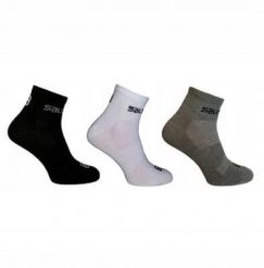 Skarpety turystyczne Salomon Active Wear Quarter 3 pary, niskie. Czarne skarpetki damskie Salomon, bez wzorów, z bawełny. Za 40.00 zł.