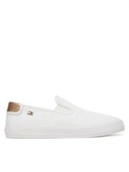 Tommy Hilfiger Tenisówki Vulc Canvas Slip-On Sneaker FW0FW08645 Biały. Białe trampki damskie Tommy Hilfiger, bez wzorów, z materiału, bez zapięcia. Za 219.99 zł.