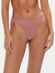 Calvin Klein Underwear Stringi 000QF7980E Różowy. Czerwone stringi Calvin Klein Underwear, bez wzorów, z syntetyku. Za 79.99 zł.