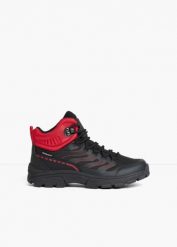 Buty trekkingowe. Czarne obuwie trekkingowe damskie bonprix, bez zapięcia. Za 189.99 zł.