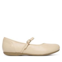 Półbuty Josef Seibel. Białe półbuty damskie Josef Seibel, bez wzorów, bez obcasa, na płaskiej podeszwie, bez zapięcia. Za 389.99 zł.