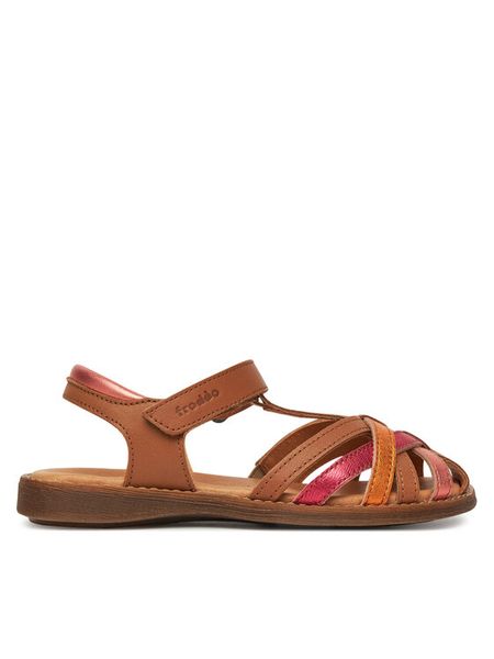 Froddo Sandały Lore Rosa G3150245-4 S Brązowy. Brązowe sandały dziewczęce Froddo, ze skóry, bez obcasa, bez zapięcia. Za 339.99 zł.