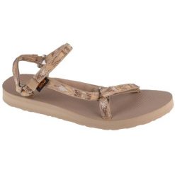 Sandały Teva Original Universal Slim Sandals 1150110-ASW beżowy. Brązowe sandały damskie bez wzorów, z materiału, bez obcasa, bez zapięcia. W wyprzedaży za 366.13 zł.