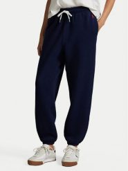 Polo Ralph Lauren Spodnie dresowe 211971700002 Granatowy Tapered Fit. Niebieskie spodnie dresowe damskie Polo Ralph Lauren, m, bez wzorów, z dresówki. Za 729.99 zł.