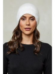 Soft Cashmere Czapka w kolorze białym rozmiar: onesize. Białe czapki damskie Soft Cashmere, bez wzorów, z materiału. Za 160.96 zł.