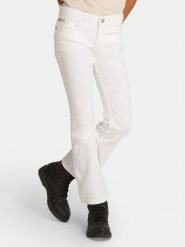 Calvin Klein Jeans Jeansy IG0IG02840 Biały Flare Fit. Białe jeansy dziewczęce Calvin Klein Jeans, bez wzorów, z bawełny. Za 169.99 zł.