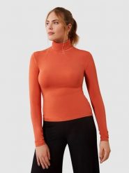 Les Lunes Koszulka "Steve" w kolorze pomarańczowym rozmiar: S. Pomarańczowe koszulki damskie Les Lunes, s, bez wzorów, bez kołnierzyka, bez ramiączek. Za 152.99 zł.